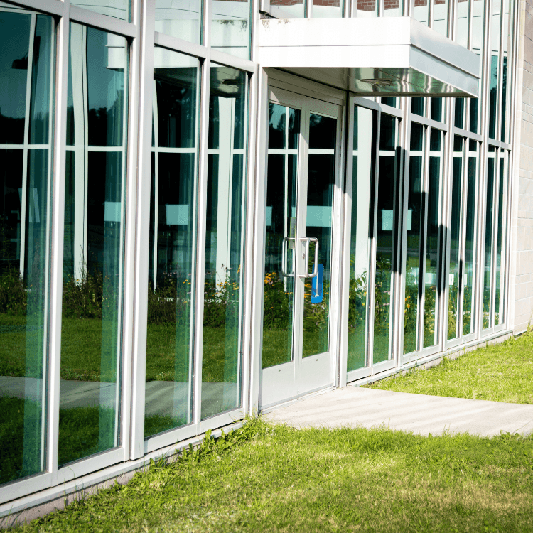 Commercial door installation