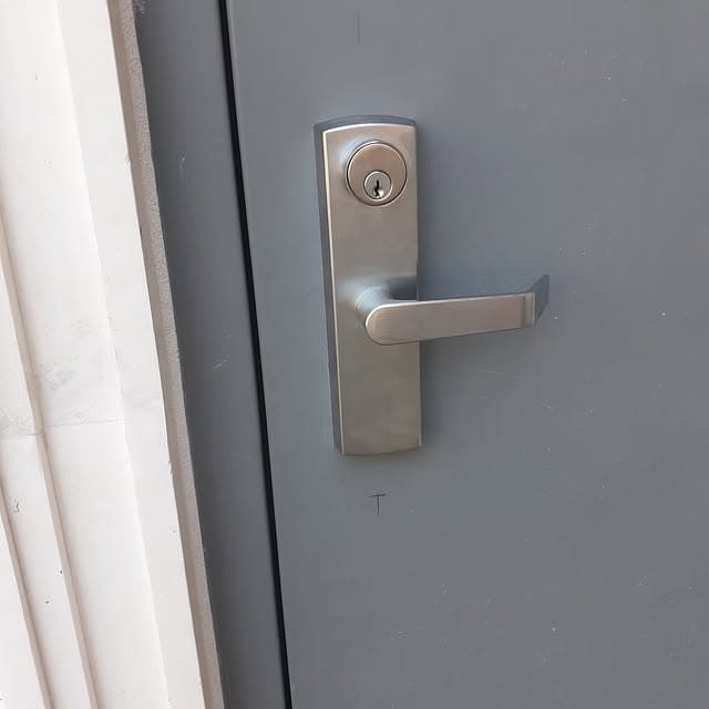 Commercial lever handle installation