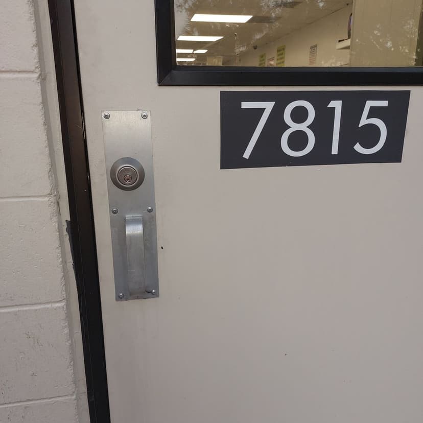 Commercial door lock installation