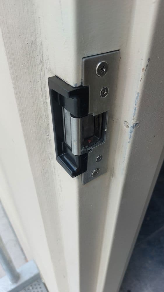 Electric strike latch installation