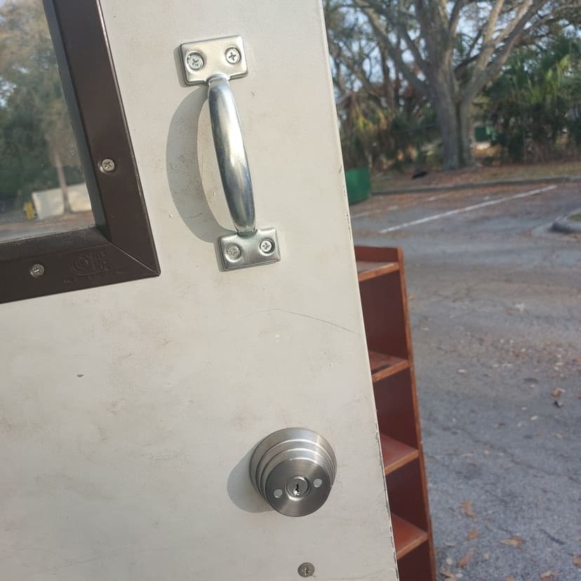 Door handle and deadbolt hardware